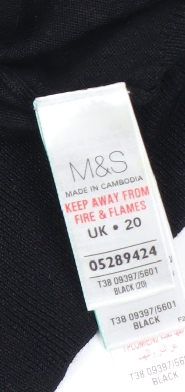 Marks and Spencer Women’s Black Long Sleeve Cardigan Size 20