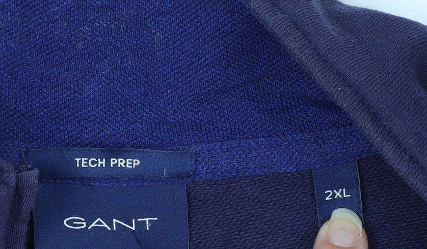 GANT Men's Blue 2XL Tech Prep 1/4 Zip Pullover Sweatshirt
