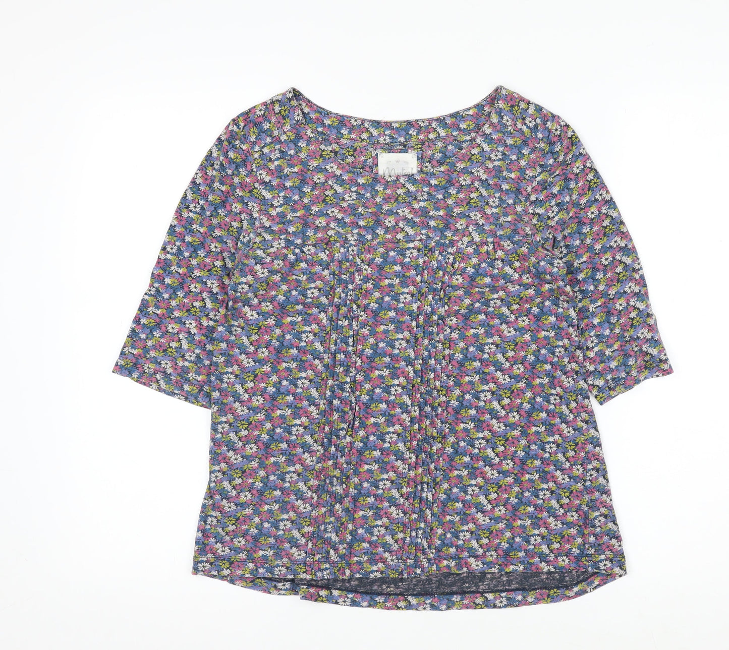 Mistral Women’s Multicoloured Floral Cotton Tunic Blouse Size 8