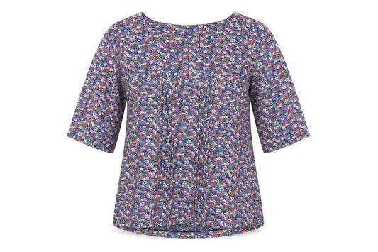 Mistral Women’s Multicoloured Floral Cotton Tunic Blouse Size 8
