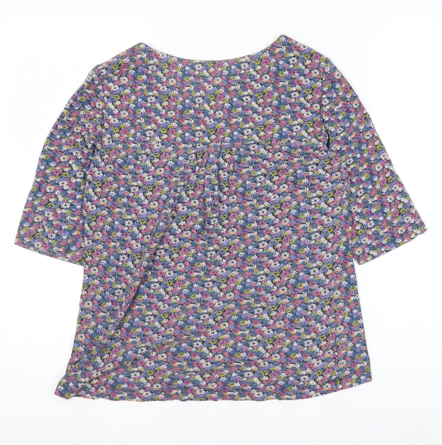 Mistral Women’s Multicoloured Floral Cotton Tunic Blouse Size 8