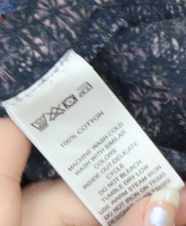 Mistral Women’s Multicoloured Floral Cotton Tunic Blouse Size 8