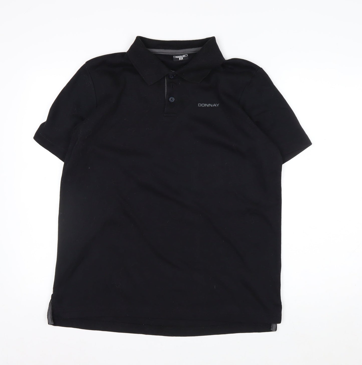 Donnay Men's Black Polo Shirt M Regular Fit Sports Top