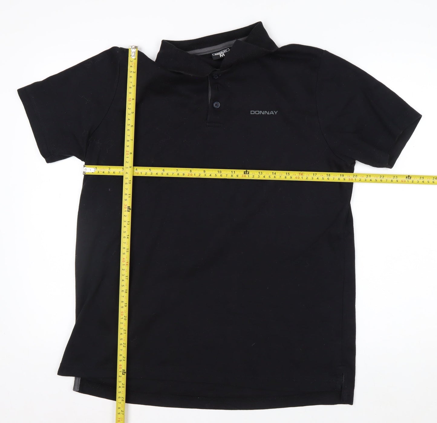 Donnay Men's Black Polo Shirt M Regular Fit Sports Top