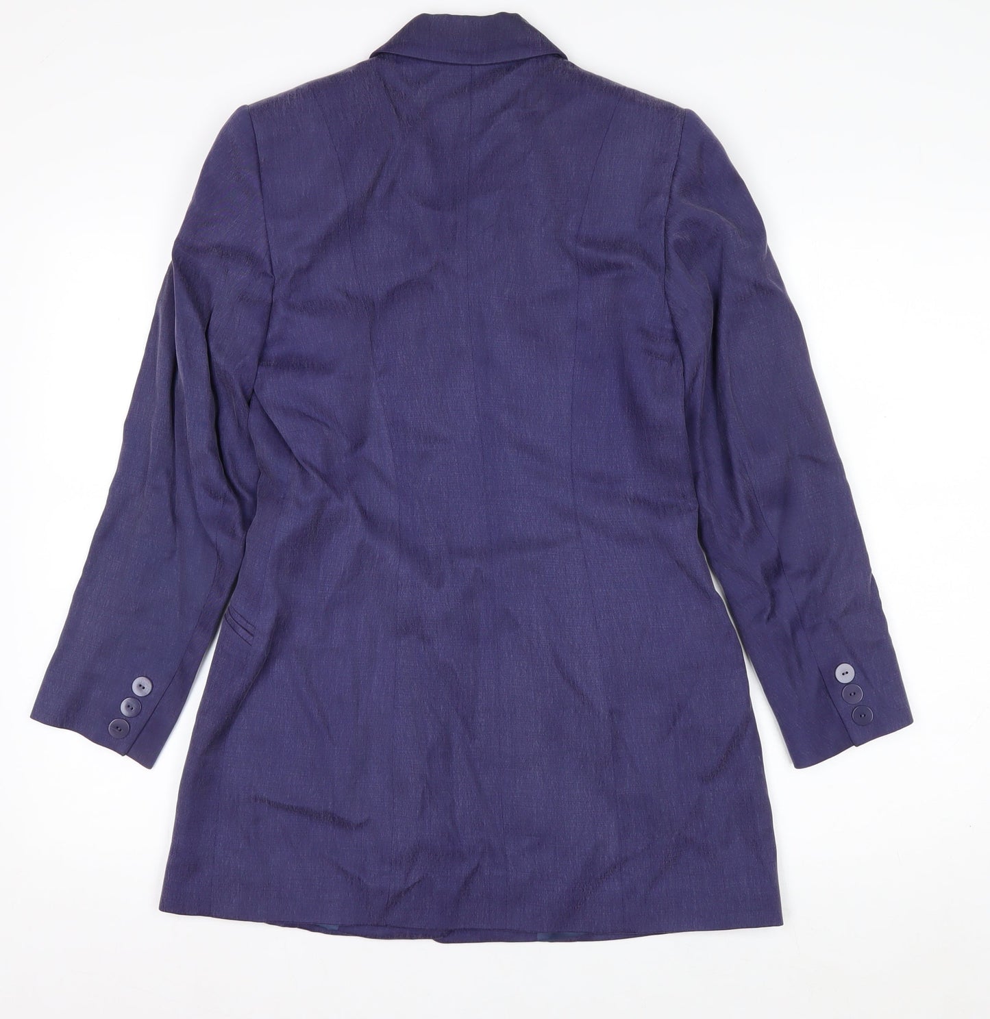 Precis Petite Purple Viscose Tailored Single-Breasted Jacket Size 8