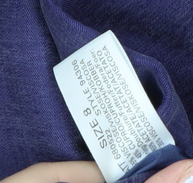Precis Petite Purple Viscose Tailored Single-Breasted Jacket Size 8
