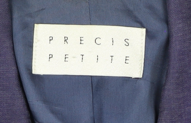 Precis Petite Purple Viscose Tailored Single-Breasted Jacket Size 8