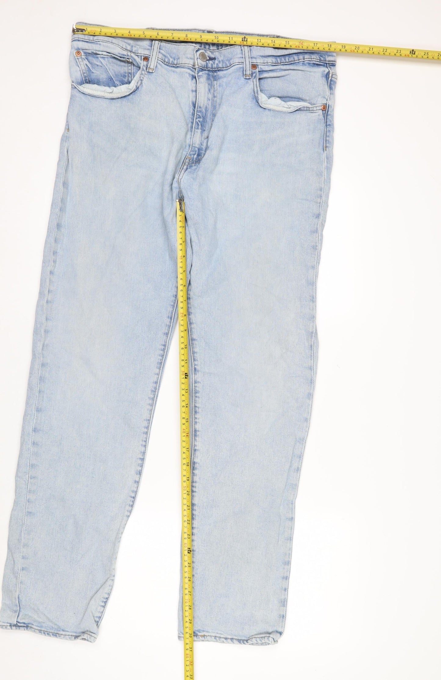 Levi's 502 Men's Light Blue Straight Denim Jeans W38 L34