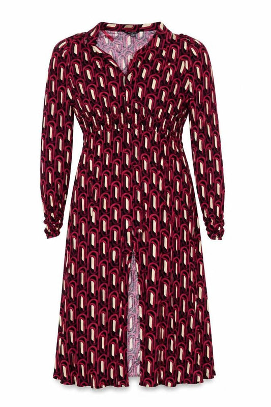 New Look Womens Multicoloured Geometric A-Line Jersey Dress Size 16