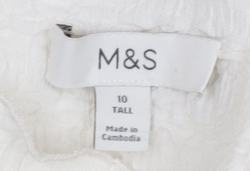 Marks and Spencer Women’s White Tall Size 10 Bodycon Midi Dress