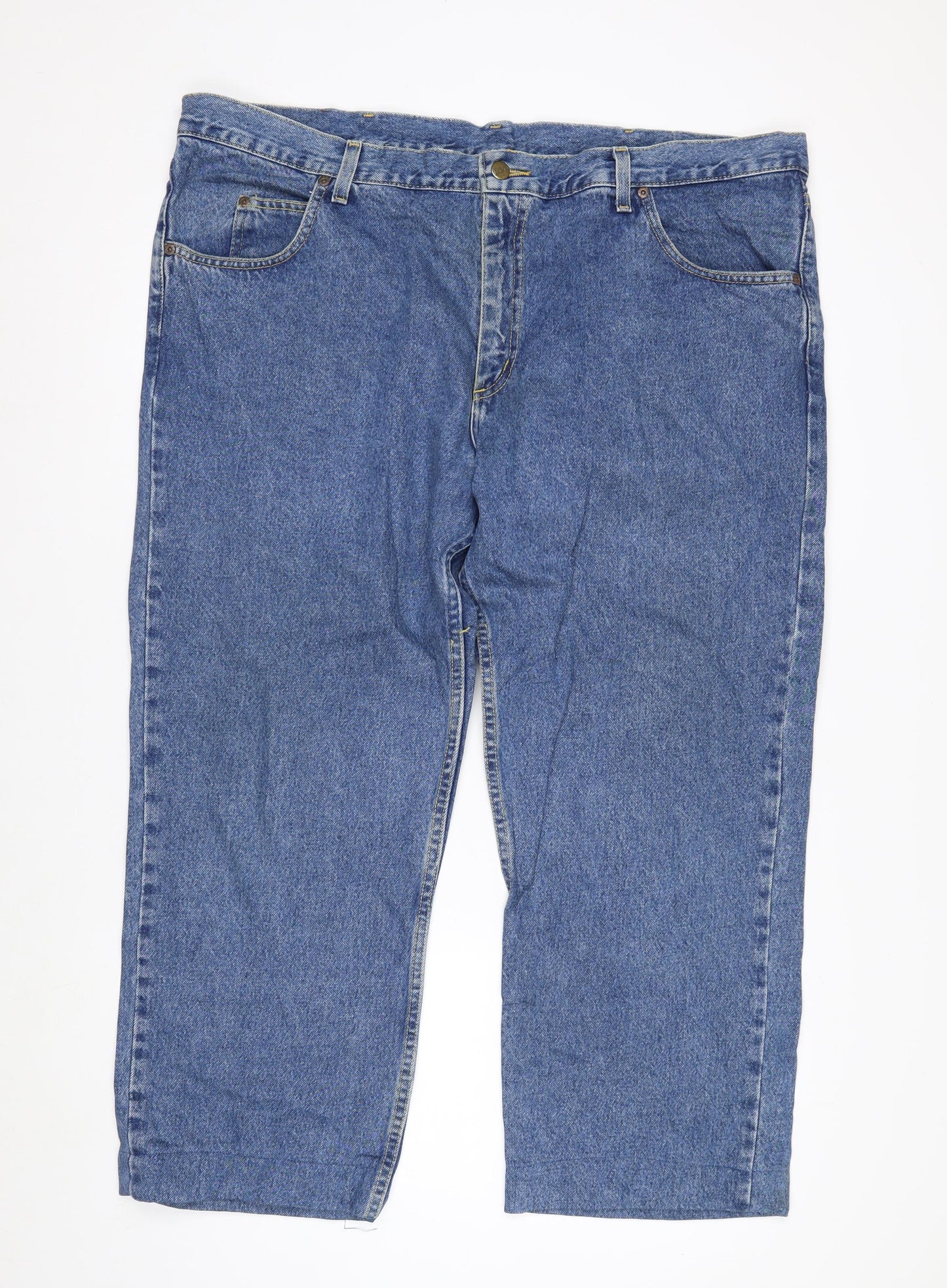 Lee Men's Blue Denim Straight Jeans 44x34 Big & Tall Retro Cotton