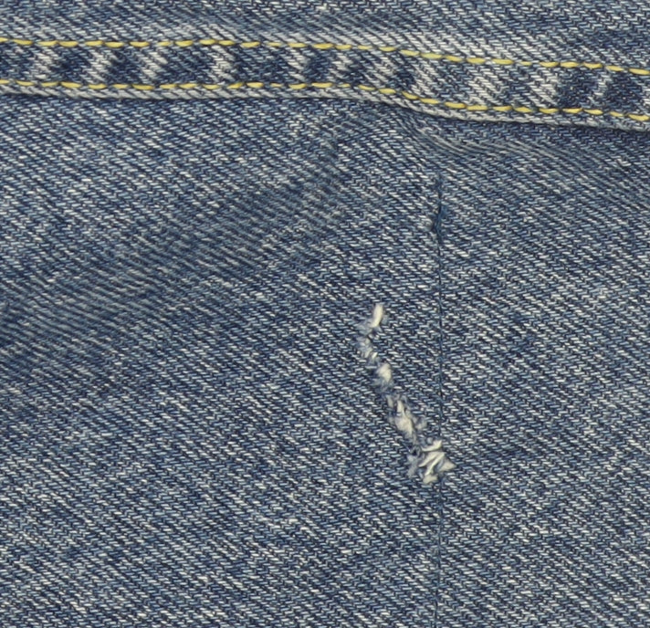 Lee Men's Blue Denim Straight Jeans 44x34 Big & Tall Retro Cotton