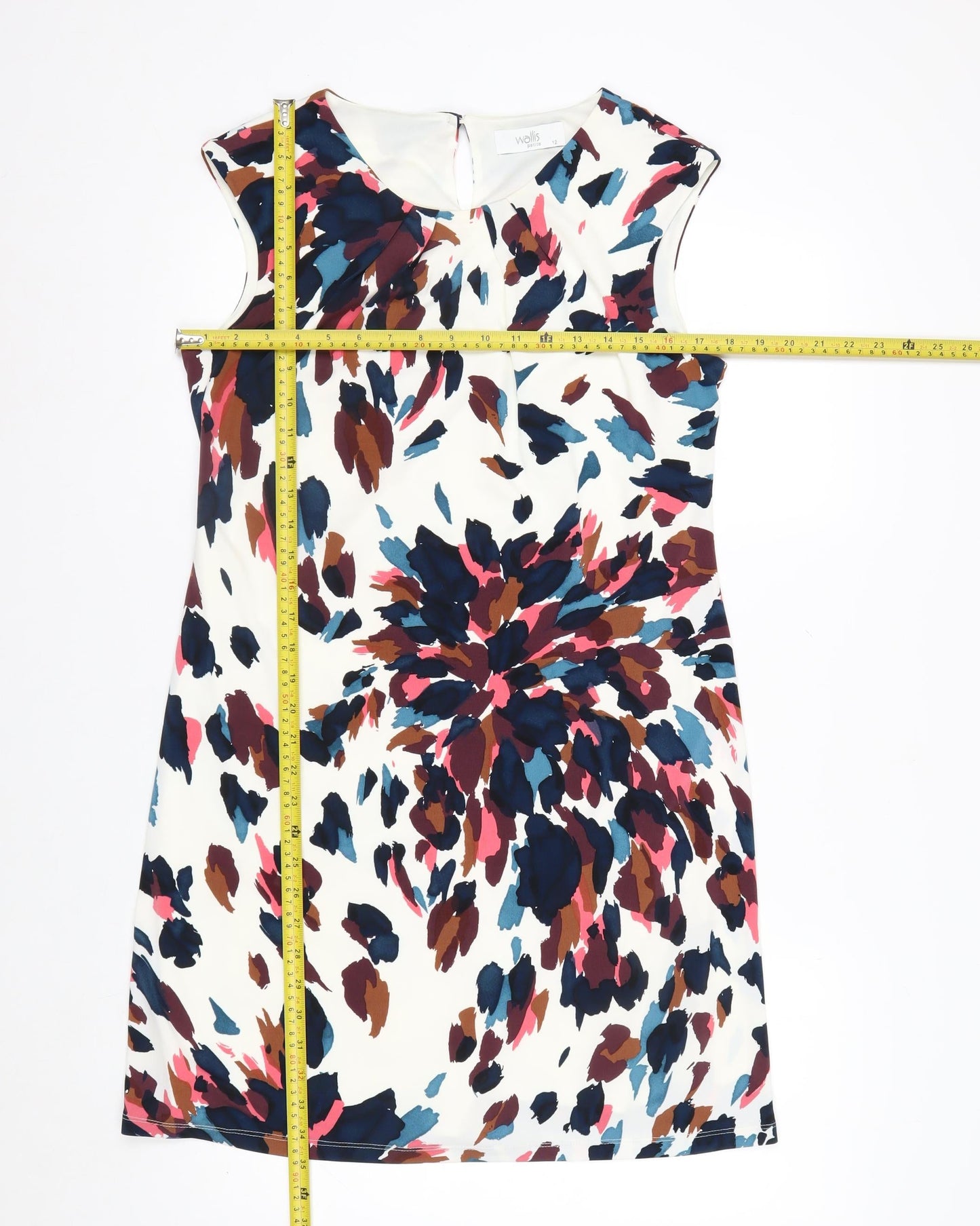 Wallis Petite Multicoloured Sheath Dress Women's Size 12