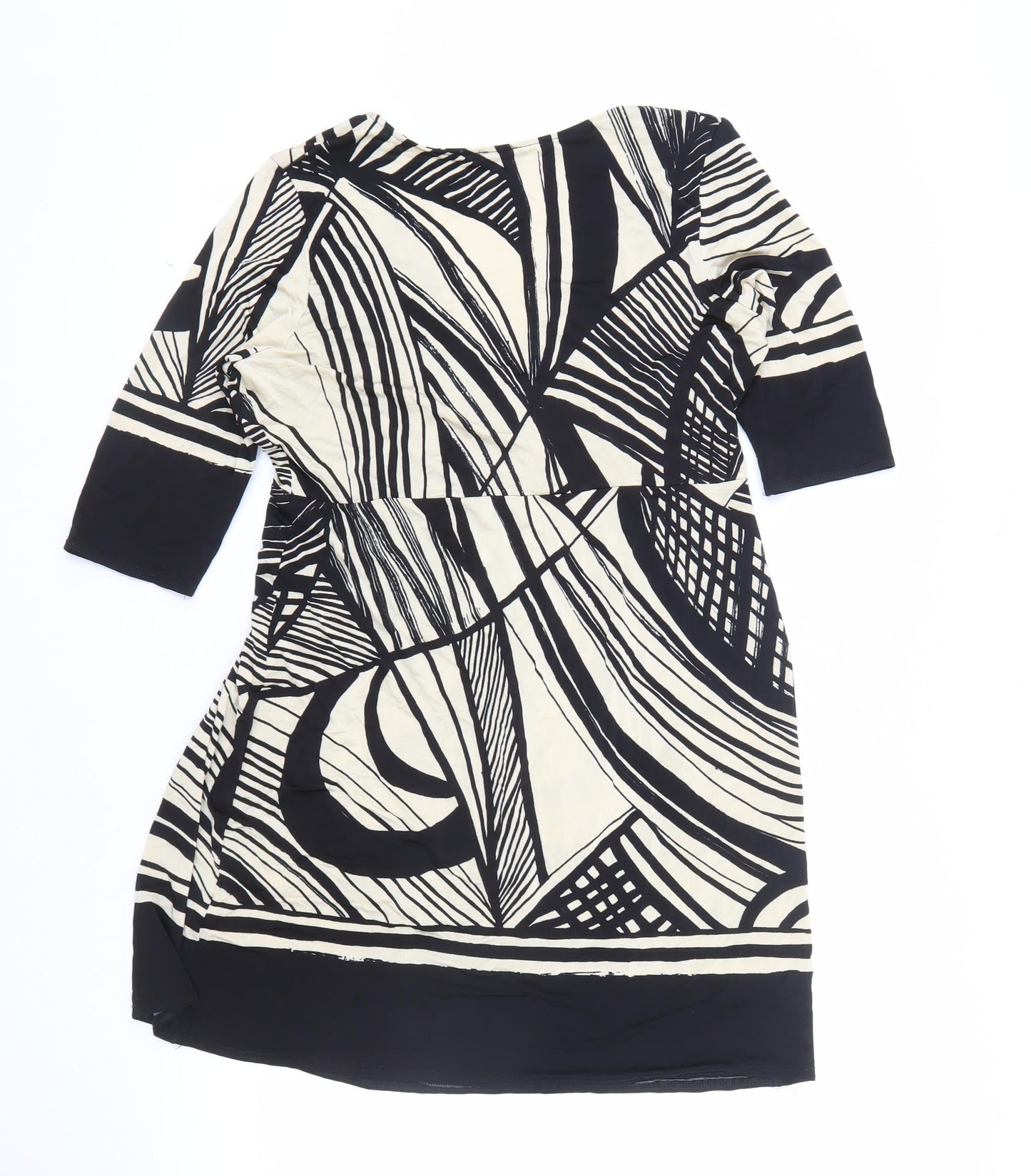 Phase Eight Women’s Black Geometric Bodycon Dress Size 14