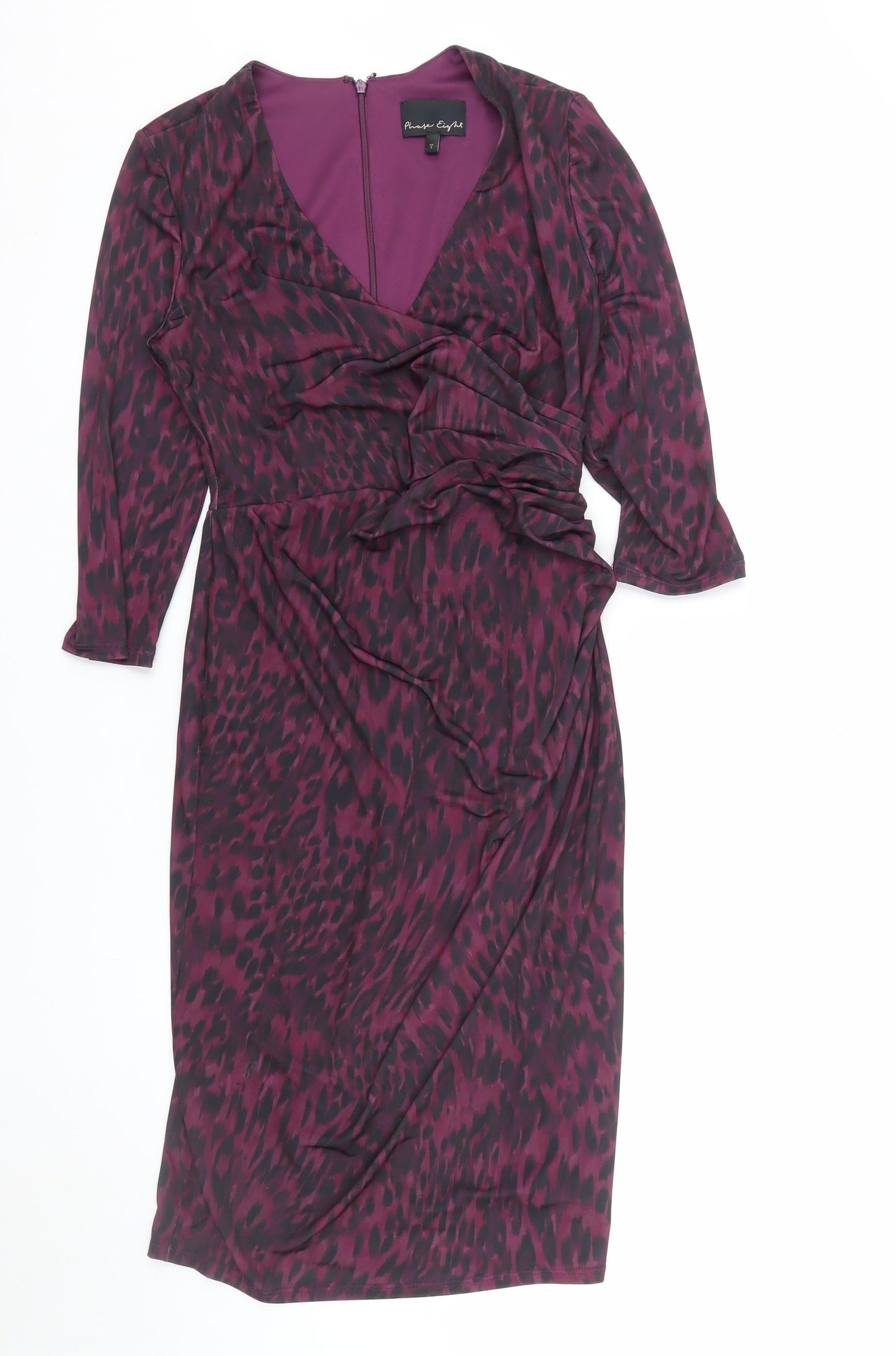 Phase Eight Women’s Purple Animal Print Bodycon Dress UK 8