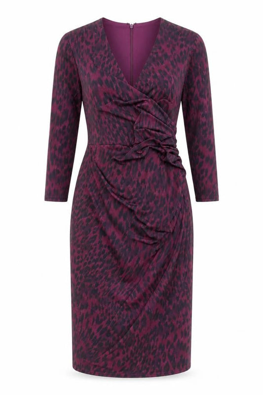 Phase Eight Women’s Purple Animal Print Bodycon Dress UK 8
