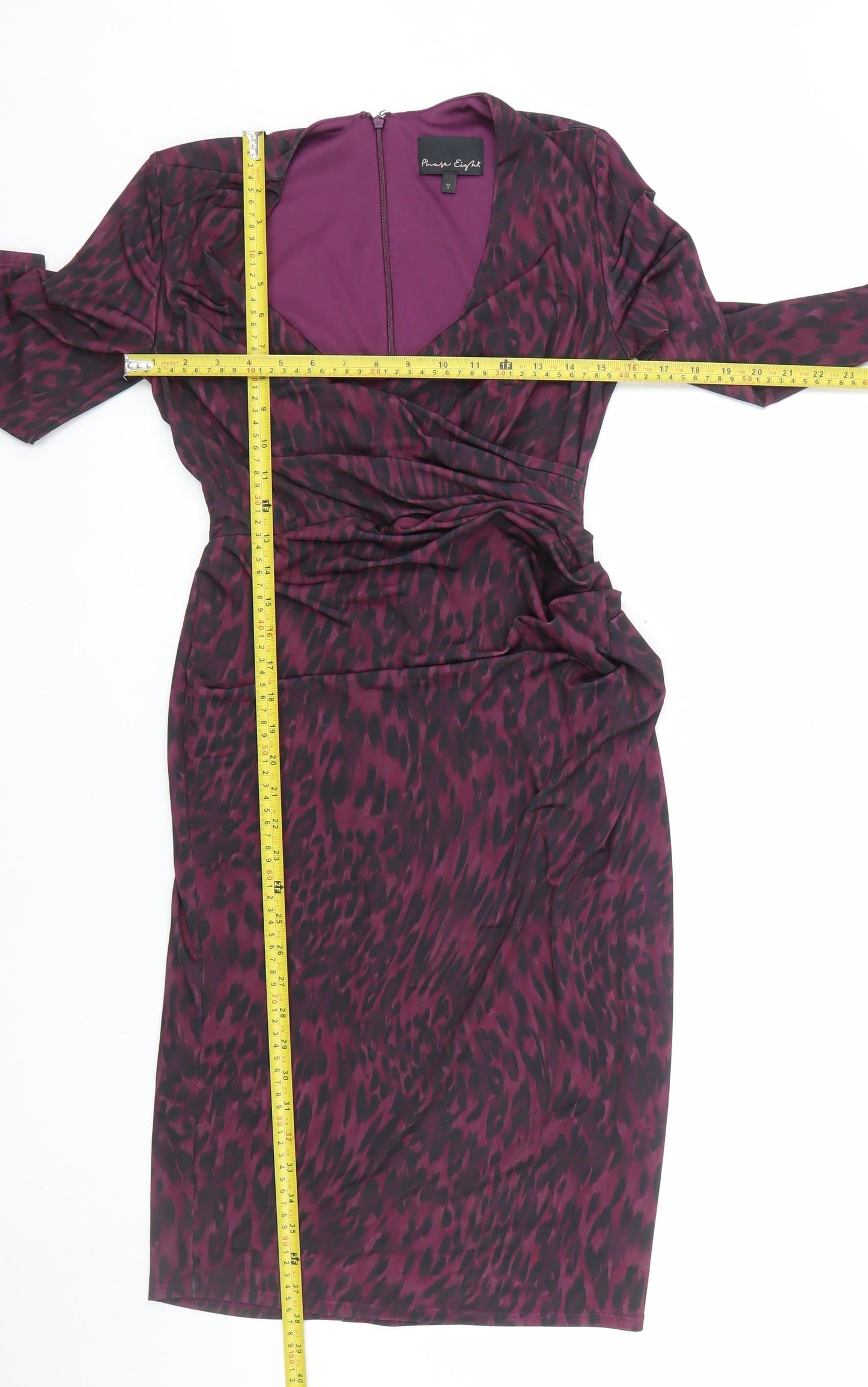 Phase Eight Women’s Purple Animal Print Bodycon Dress UK 8
