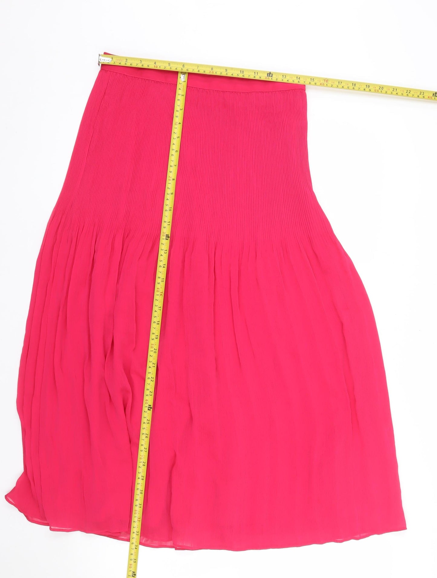 Marks and Spencer Women’s Pink Pleated Knee Length Skirt Size 10