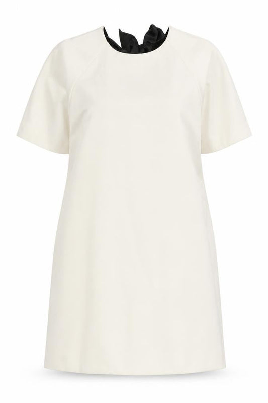 Marks & Spencer Women’s Ivory Shift Dress Size 8 Bow Detail