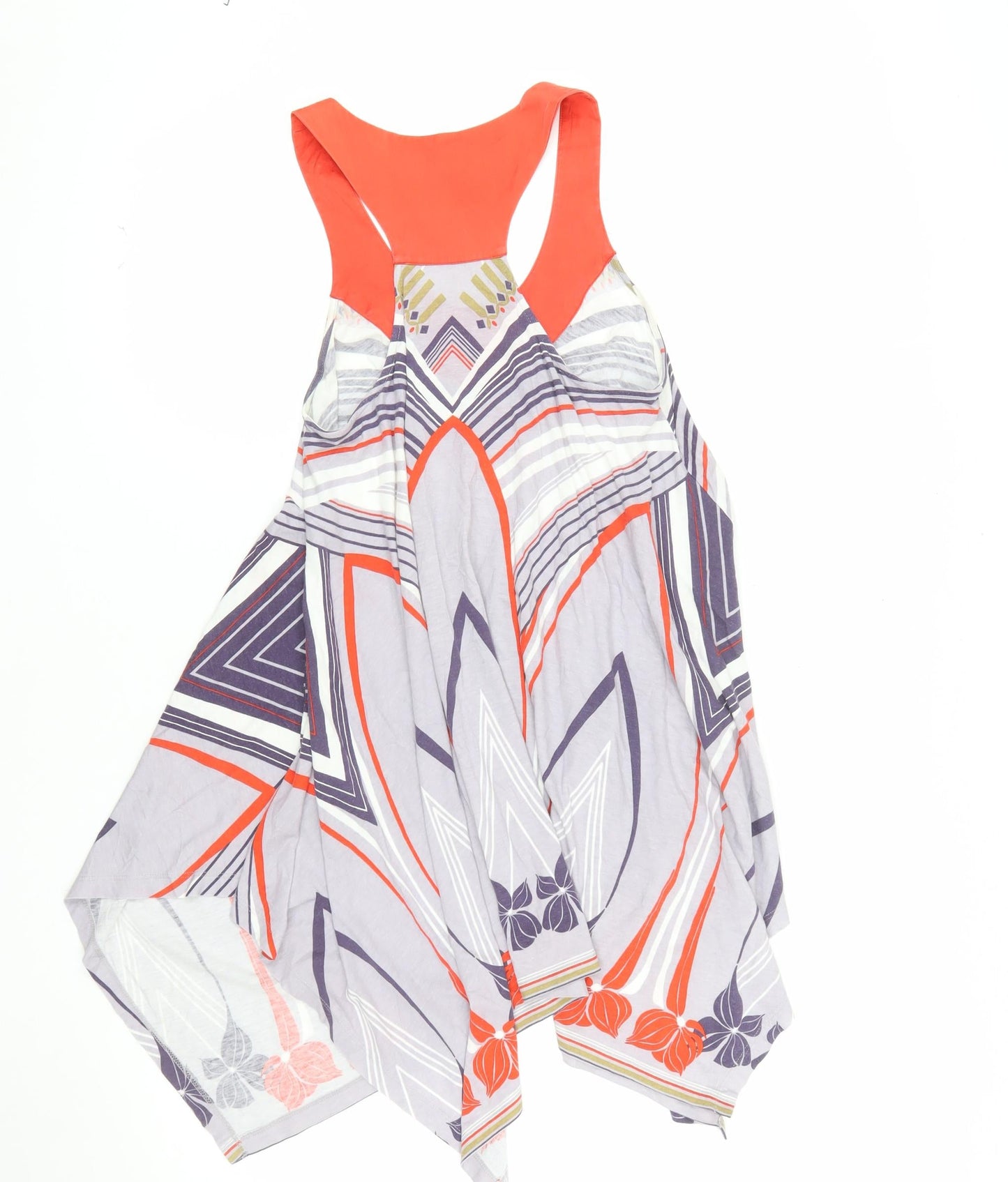 Ted Baker Womens Multicoloured Geometric Halter Tank Top Size 8