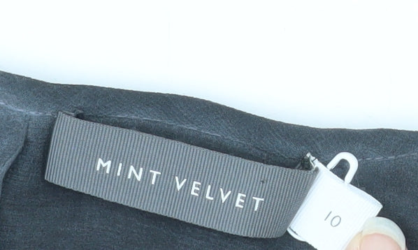 Mint Velvet Women's Black Size 10 Sleeveless A-Line Zip Dress