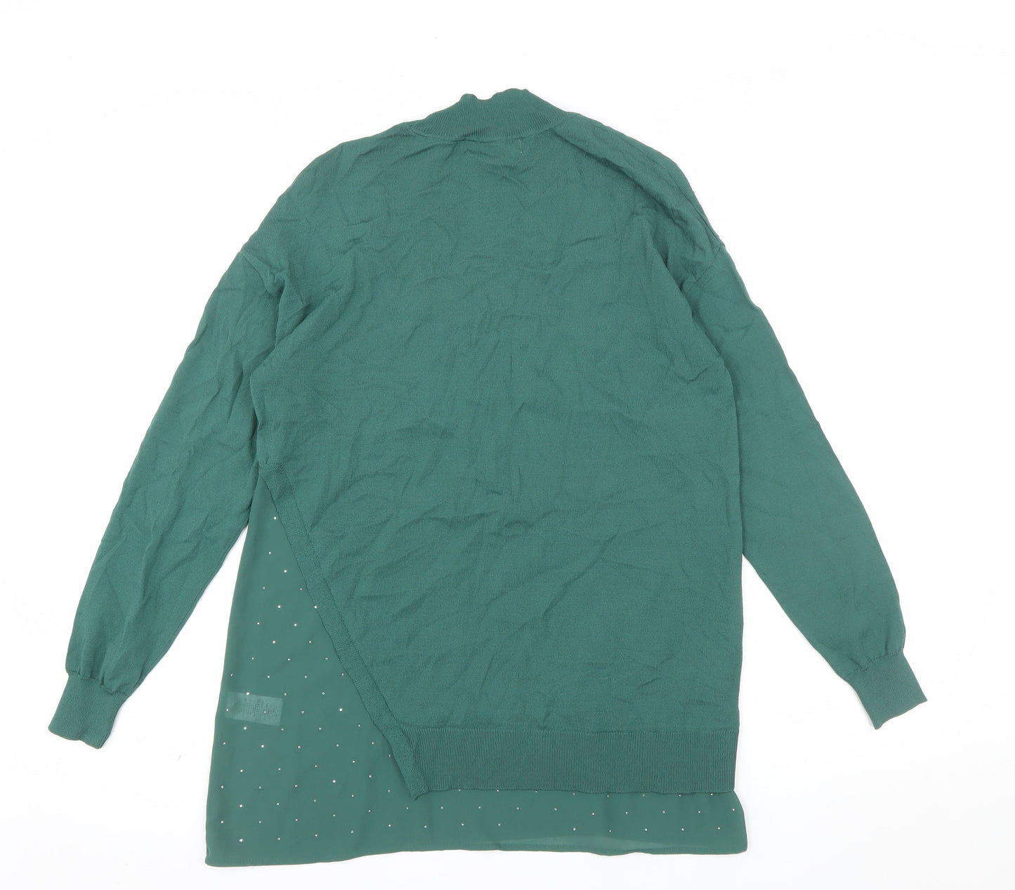 Next Women’s Green Mock Neck Long Sleeve Tunic Blouse Size S