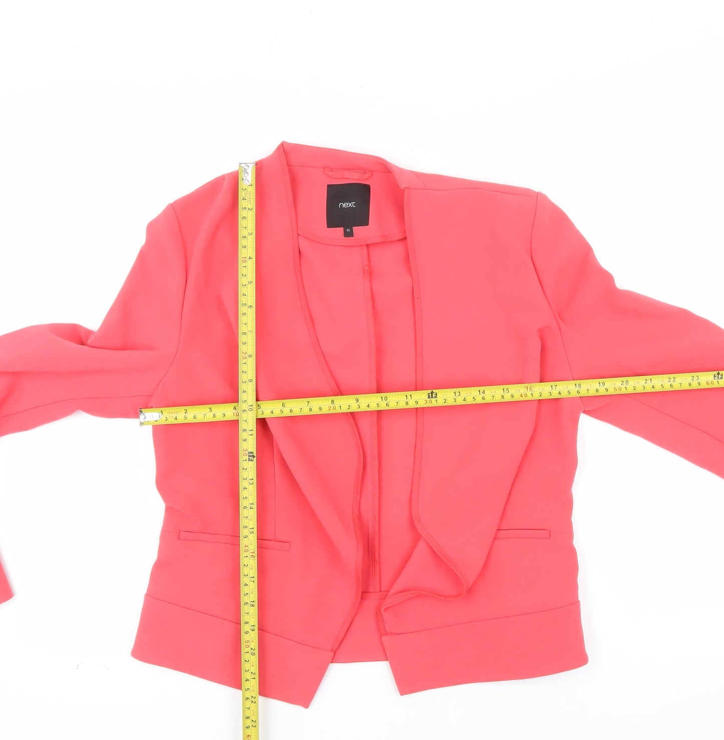 Next Women's Pink Crepe Blazer Jacket Size 12 Regular Fit