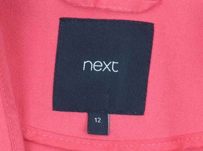 Next Women's Pink Crepe Blazer Jacket Size 12 Regular Fit
