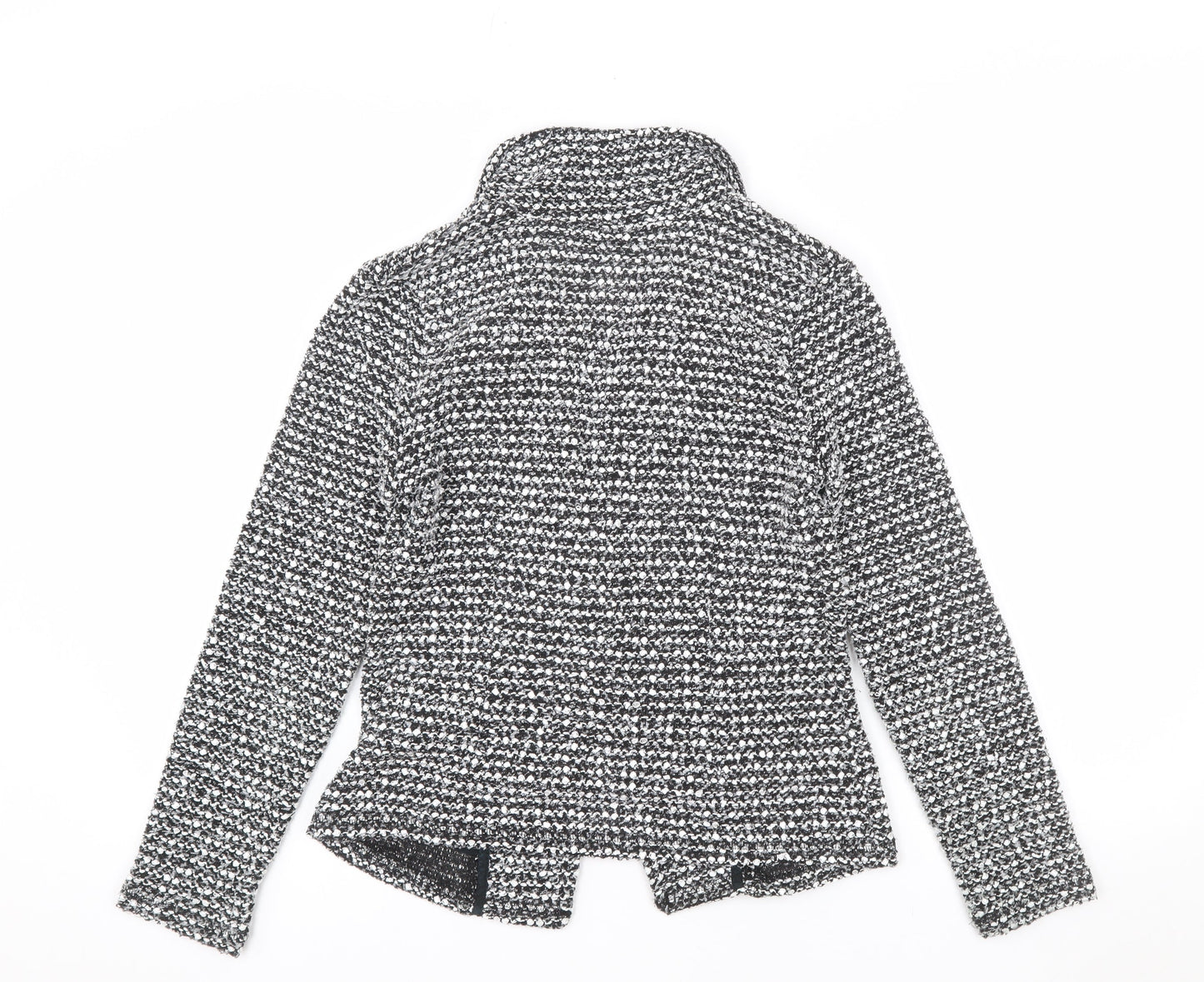 Marks and Spencer Women's Black Bouclé Blazer Size 8 Classic Fit