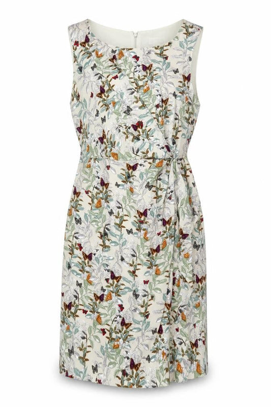 Monsoon Womens Multicoloured Floral Ruched Sheath Dress Size 14