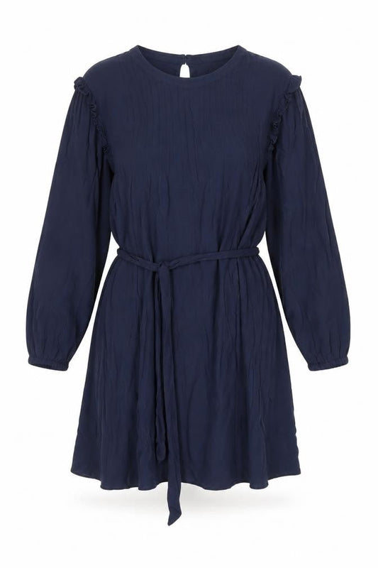 Marks & Spencer Women's Blue Size 24 Fit & Flare Pleated Dress