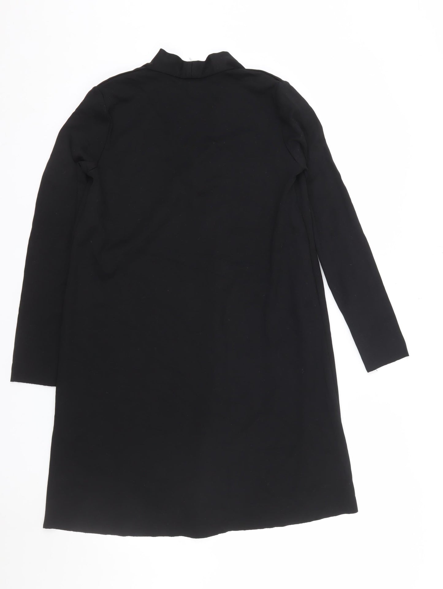 COS Women Black Shift Dress Size 8 Long Sleeve Knee Length