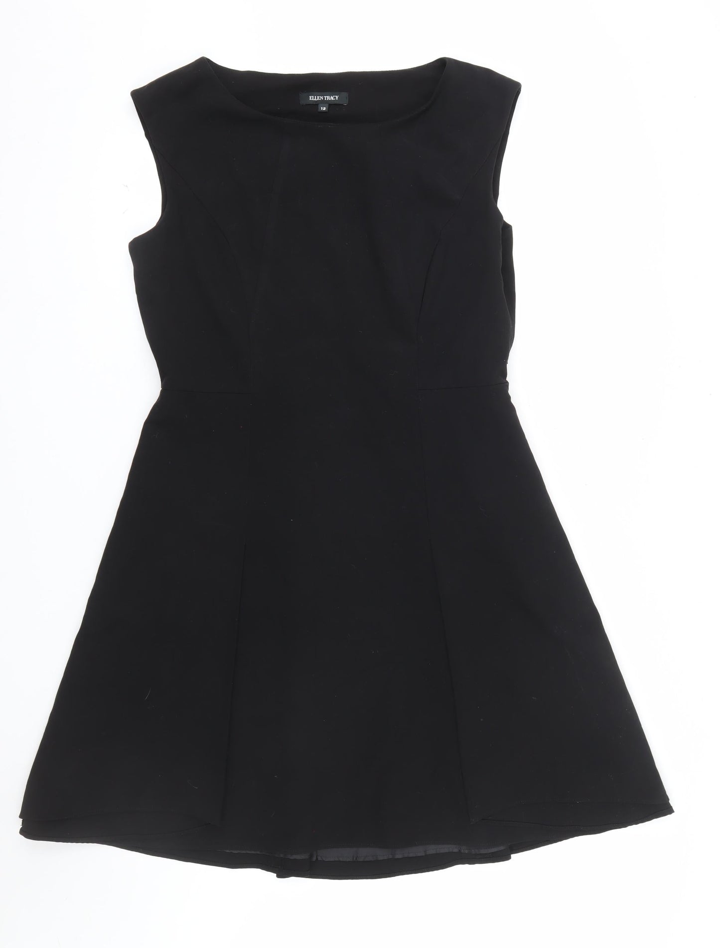 Ellen Tracy Womens Black Size 12 Fit & Flare Sleeveless Dress