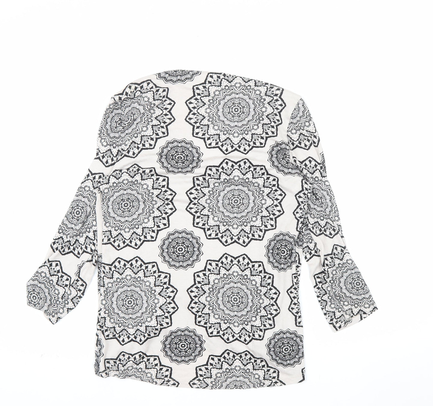 Marks and Spencer Per Una Women’s Black Geometric Tunic Top Size 10
