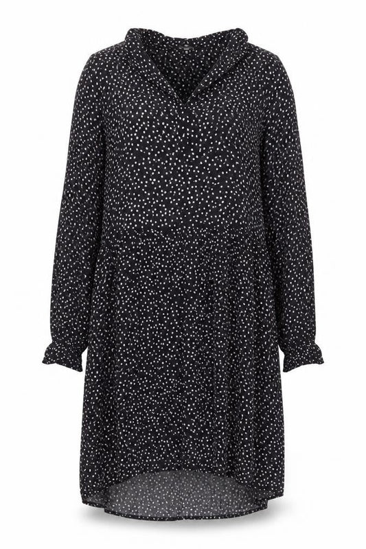 Part Two Women’s Black Polka Dot Knee Length Shift Dress UK 8
