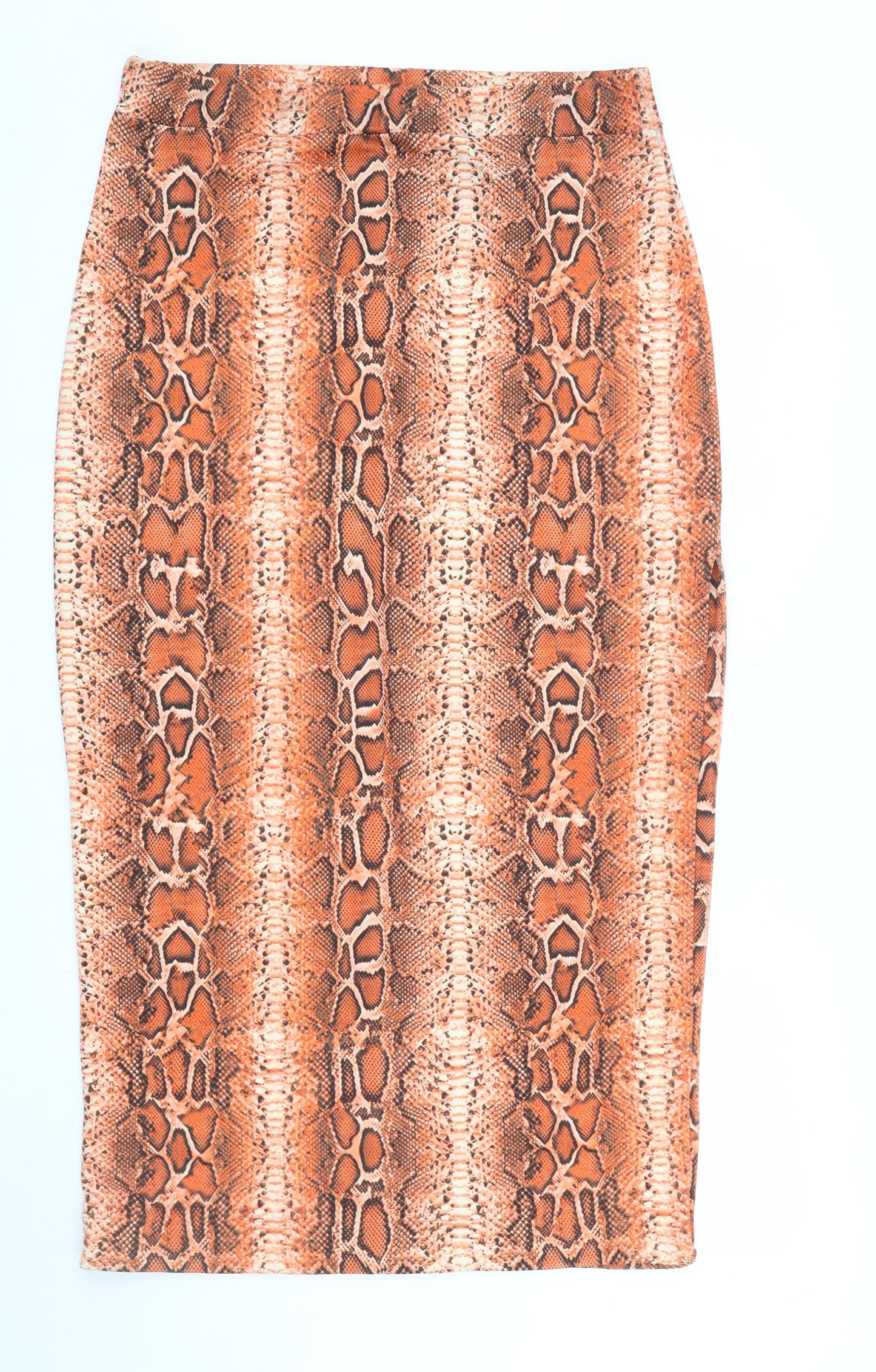 ASOS Women Brown Animal Print Pencil Skirt Size 18 Stretch