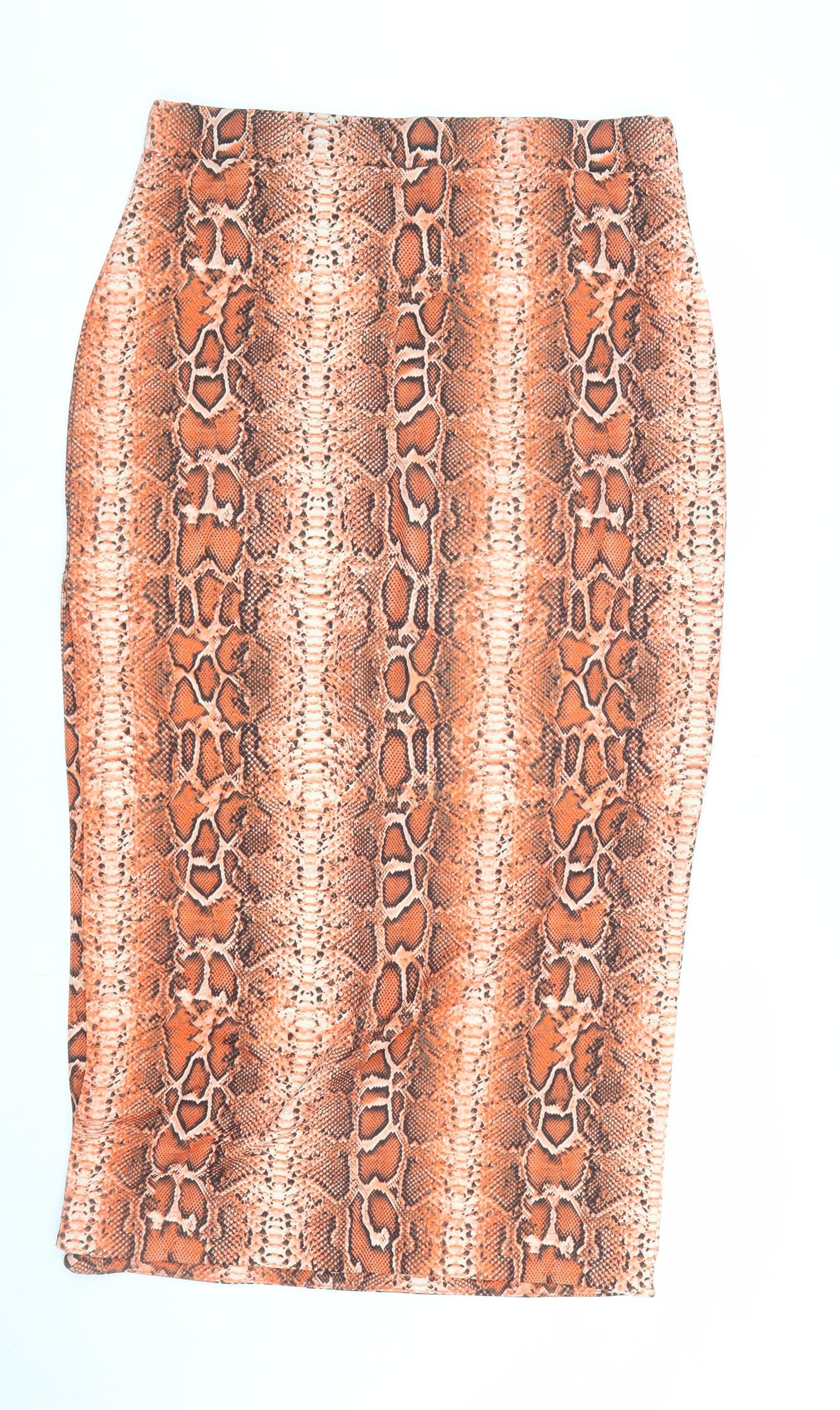 ASOS Women Brown Animal Print Pencil Skirt Size 18 Stretch