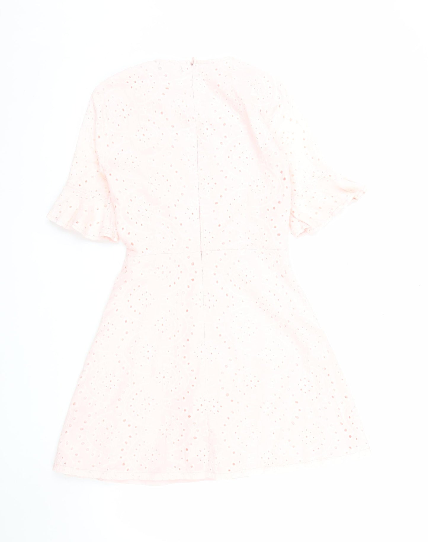 PrettyLittleThing Women Pink Fit & Flare Lace Dress Size 6