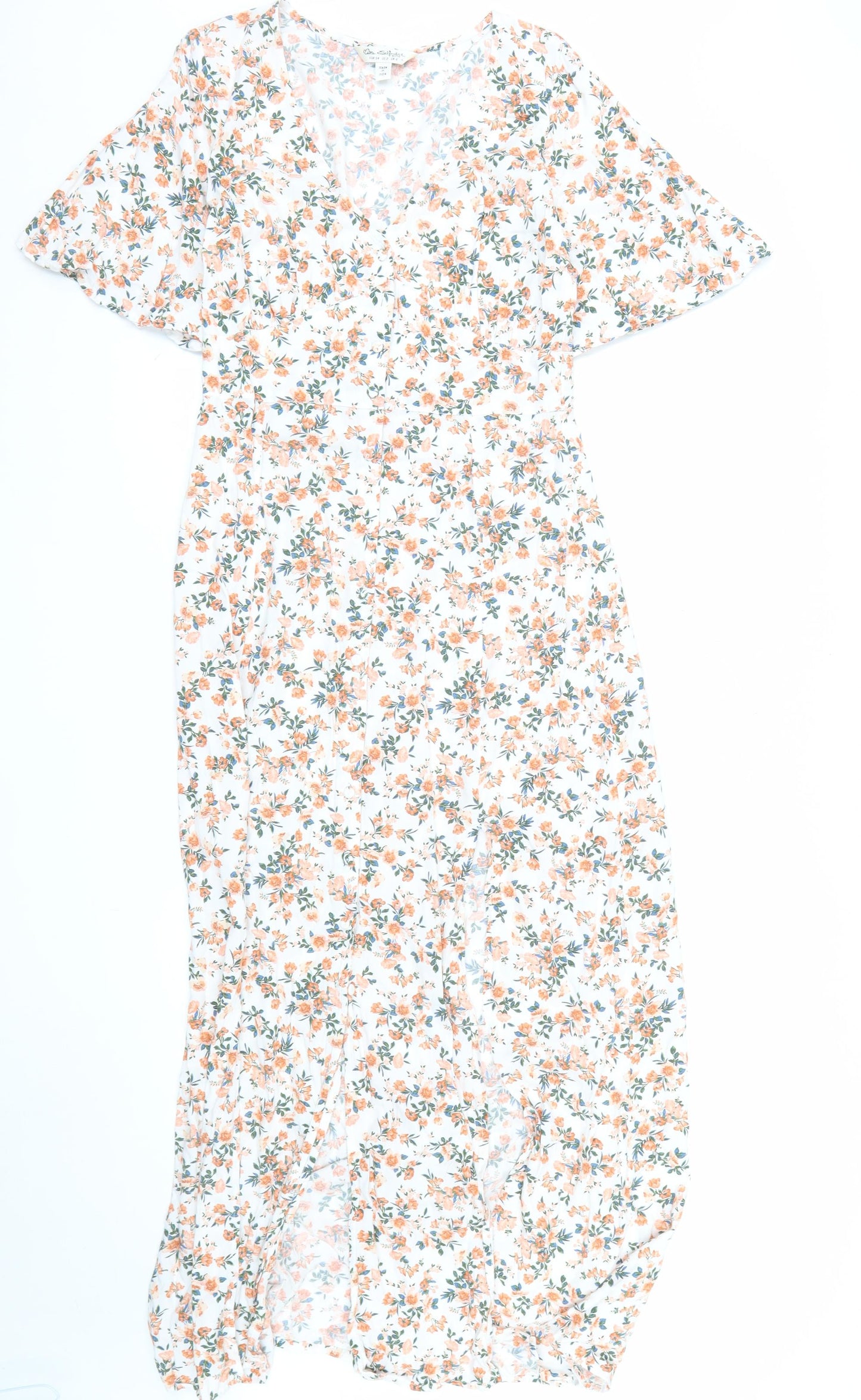 Miss Selfridge Women's Floral Wrap Midi Dress Size 6 Multicoloured
