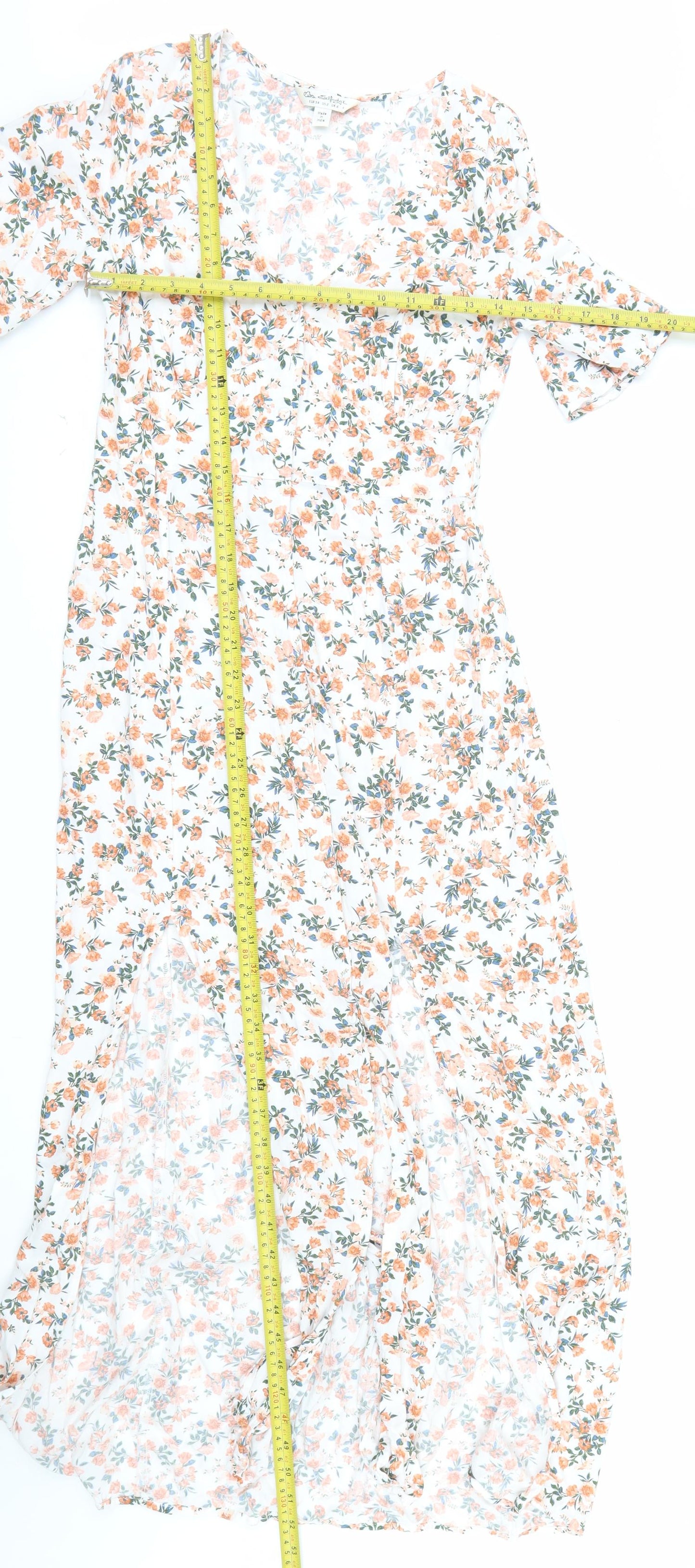 Miss Selfridge Women's Floral Wrap Midi Dress Size 6 Multicoloured