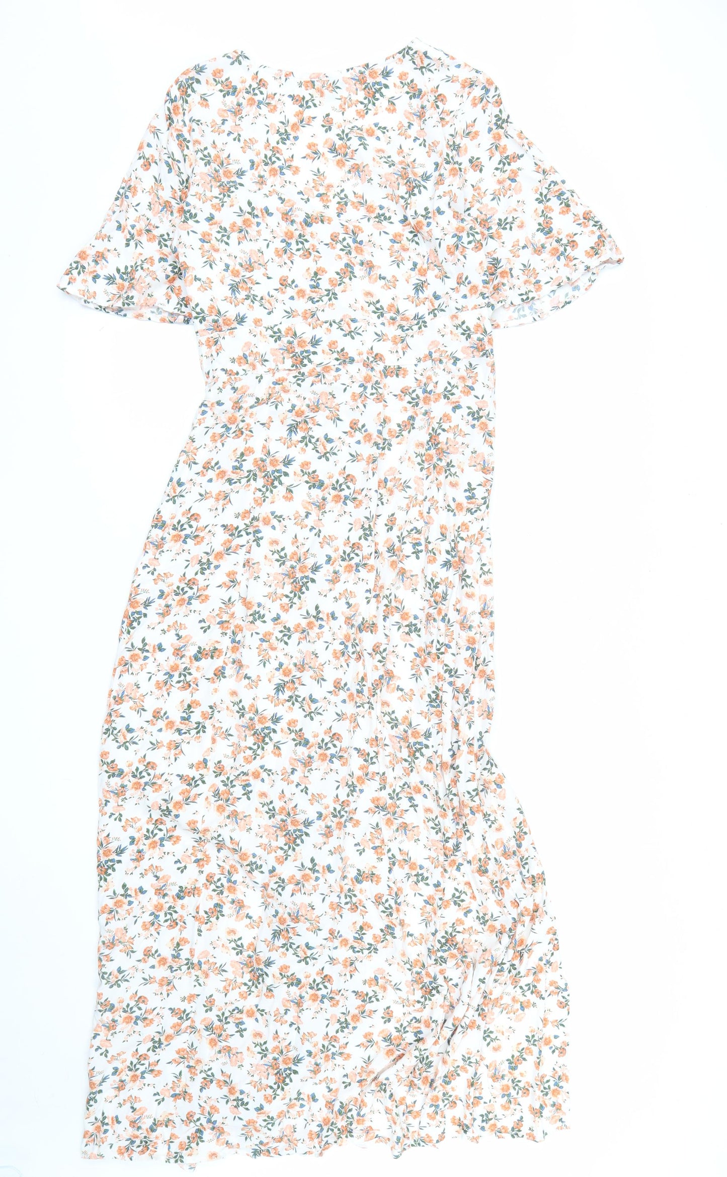 Miss Selfridge Women's Floral Wrap Midi Dress Size 6 Multicoloured