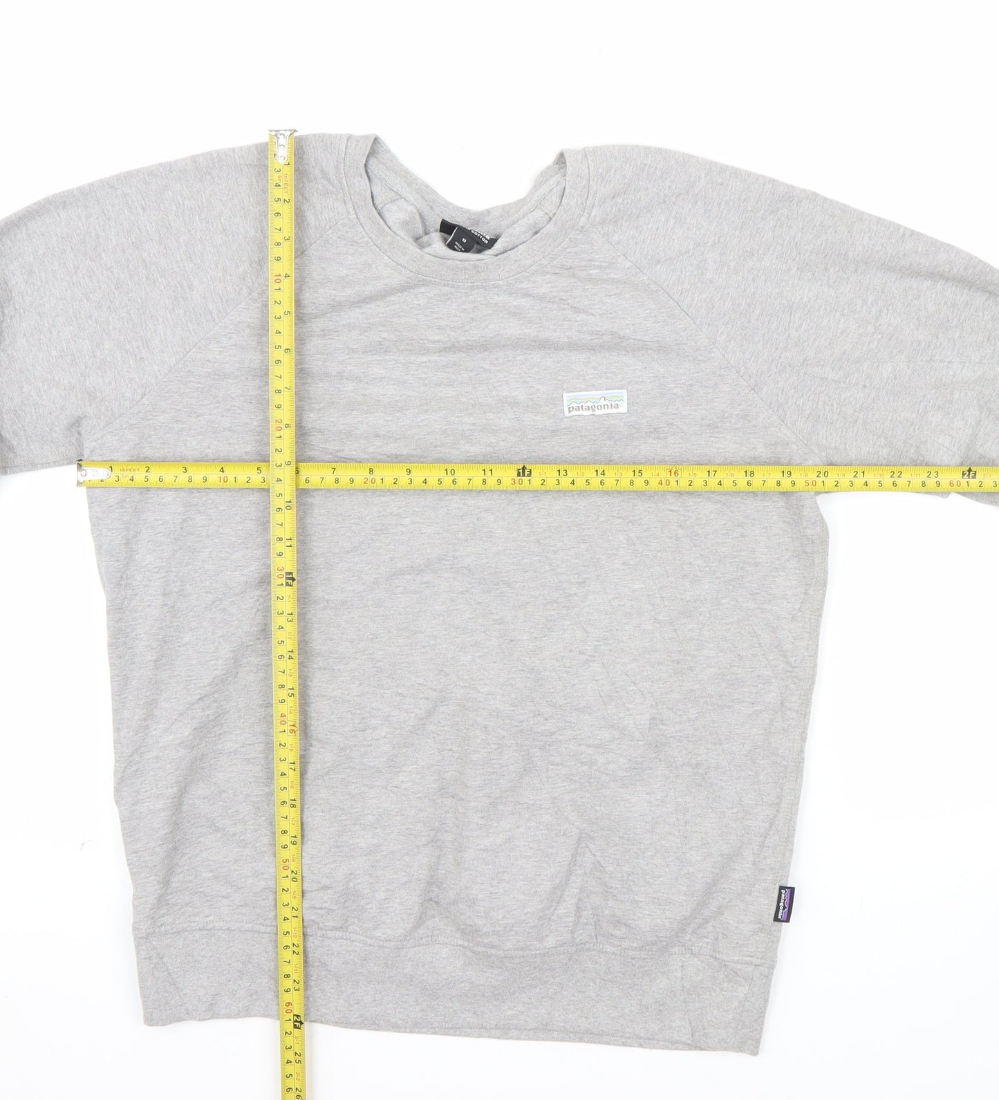 Patagonia Men Grey Organic Cotton Crew Neck Sweatshirt M