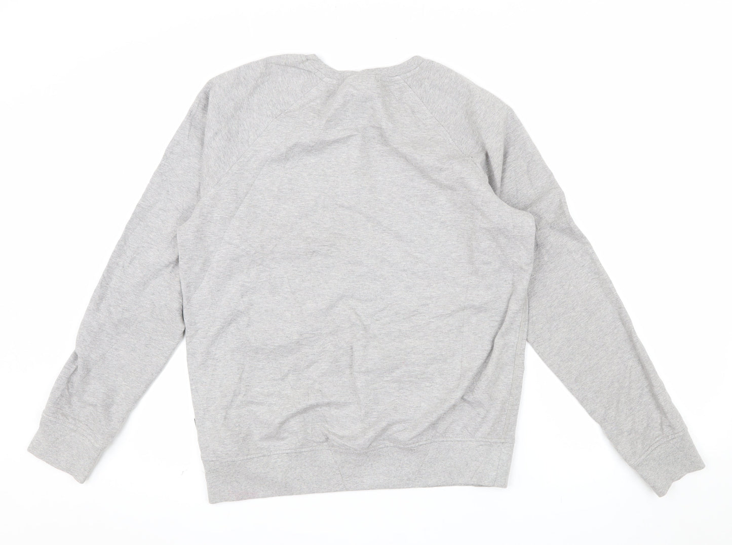Patagonia Men Grey Organic Cotton Crew Neck Sweatshirt M