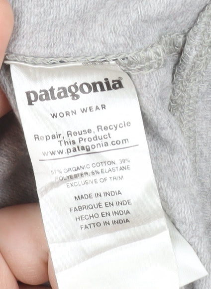 Patagonia Men Grey Organic Cotton Crew Neck Sweatshirt M