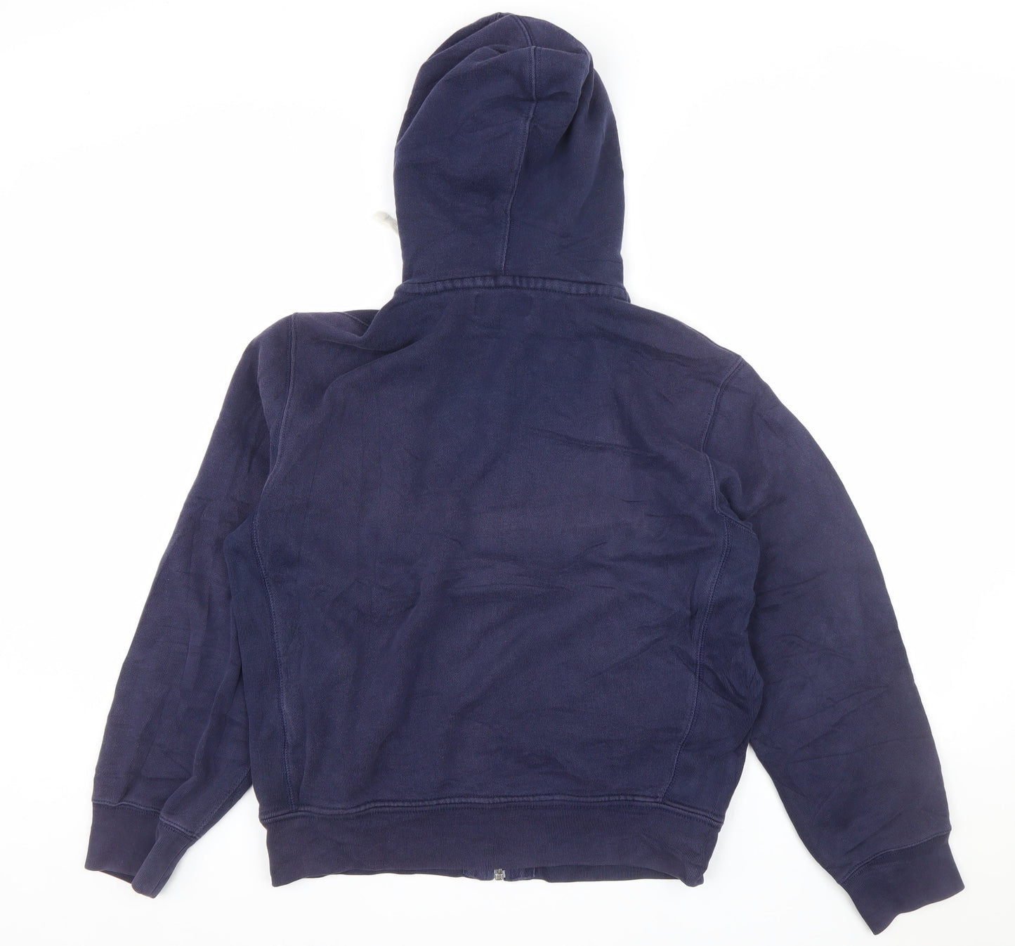 Ralph Lauren Men's Blue Full Zip Hoodie Size M Fleece Cotton Blend