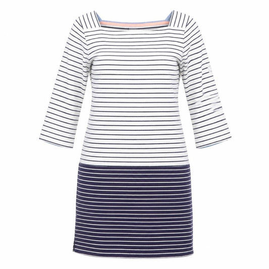 Joules Women Blue Striped Cotton Shift Dress Size 12