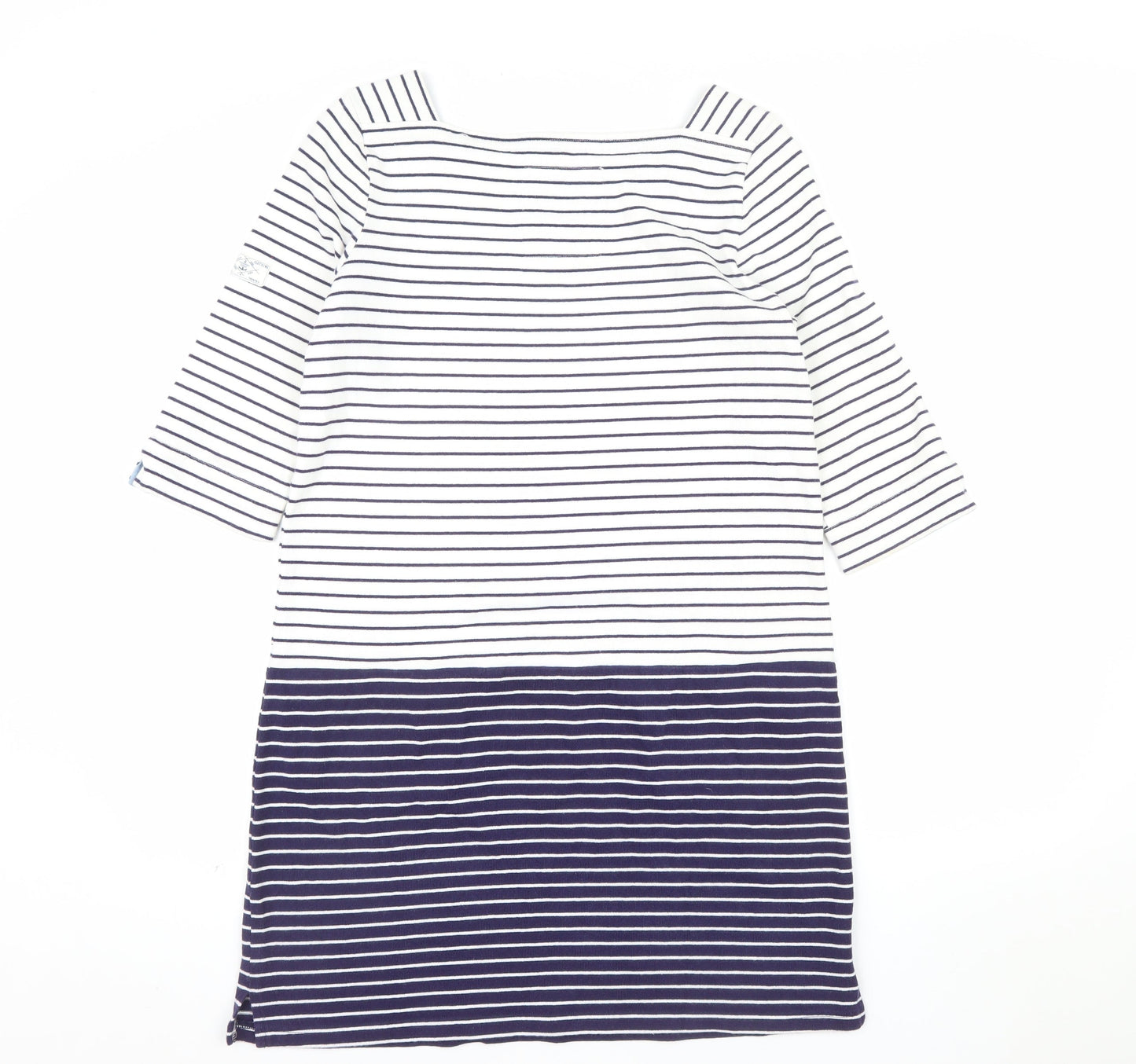 Joules Women Blue Striped Cotton Shift Dress Size 12