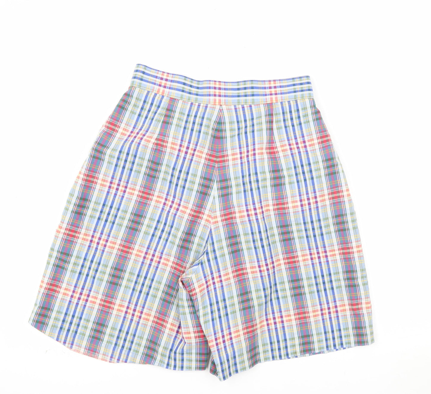 Next Womens Multicoloured Cotton Blend Pleated Chino Shorts Size 12