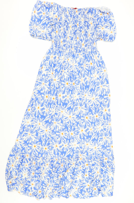 Joe Browns Women Blue Floral Fit & Flare Midi Dress Size 10