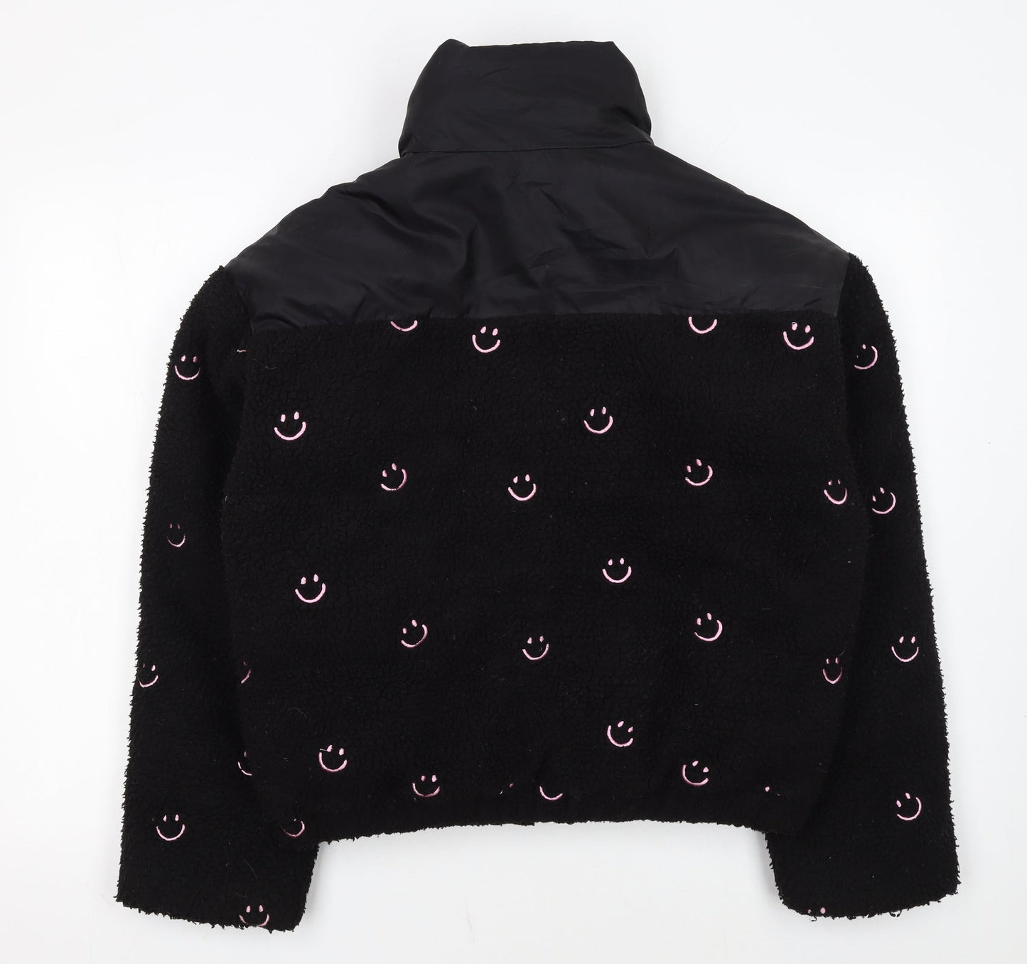 Skinnydip Women Black Smiley Face Puffer Jacket M